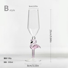 創意火烈鳥高腳杯網紅甜酒杯子個性雞尾酒杯紅酒杯子酒吧會所酒具, 1個