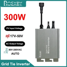 태양광 그리드 타이 인버터 MPPT 300W PV 모듈러 스마트 마이크로 시스템 DC to 출력 120V/230V 주거 상업, 260W, 18V-50VDC, 80V-280VAC Auto, 1개