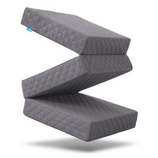 블루몽 3단 접이식 매트리스 국내생산 탄탄한 토퍼 생활방수, 차콜, 10cm, 멀티싱글(MS) 75x200cm