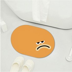 디아쿠아 몬스터 빨아쓰는 욕실 주방 논슬립 소프트 규조토 발매트, 심퉁귤
