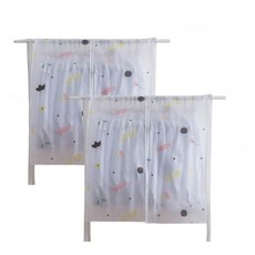 1+1 반투명 먼지차단 행거커버 옷가리개 행거덮개 옷커버, 2세트, 1개입