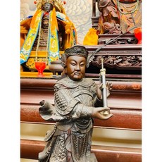 華誠 寶劍 仿真比例 贈劍架 劍印將軍部將法器兵器, 1個, 16.5公分 1尺3神像適用