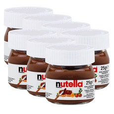 누텔라 스프레드 25g 7팩 Nutella 7x Ferrero Nutella World Glass Bread Spread Chocolate 25g, 7개
