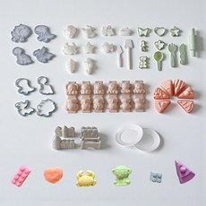 뚜뚜 모래놀이 장난감 클레이 몰드, 1개, 150g, 파스텔 몰드 47종