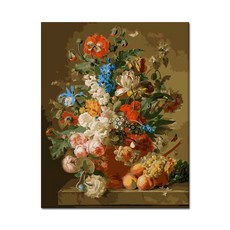모모픽스페인팅 DIY명화그리기 40x50cm, 화려한 화병, 1개