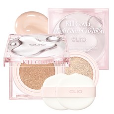 클리오 킬커버 하이 글로우 쿠션 기획세트(본품+리필+퍼프2매), 2 란제리, 1개
