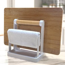 내집내산 주방 화이트우드 도마 걸이 거치대, 1개