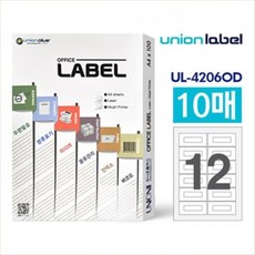 UNP UL4206OD 미디어 라벨 카세트 테이프 10매, 본상품선택, 단일상품0, 1개