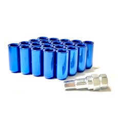 45mm 롱타입 벤츠 아우디 삼성 공용 휠너트 락볼트, 블루, 1세트