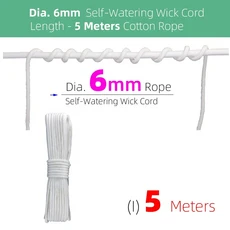 자동급수장치 자가 급수 심지 코드 화분 DIY 장치 시스템 드립 워터 코튼 로프 4mm, 11 Ix6mmx5m