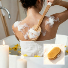 레나브 롱커브 돈모 바디브러쉬, 1개, 1개입, 베이지