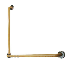 不鏽鋼L型扶手 ZHTW1716 老人行動輔助浴室安全扶手 台灣製, 木紋色, 1個