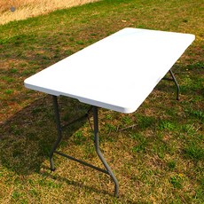 KALLUS CAMPING 1500 브로몰딩 접이식 테이블, 화이트