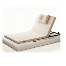 電動輔助起身躺椅 多段角度調整 親膚透氣材質 穩固支撐結構 居家休閒必備, 卡其色不帶扶手長款90, 1個