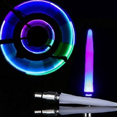 패턴 액세서리 2p 튜닝 야간 바퀴 회전 발광등 안전 시인성 장식 무지개, 1개, 상세페이지 참조