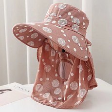 풀커버 도트 돌돌이 모자 여름 썬캡