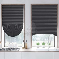 블리스상점 무타공 붙이는 셀프 블라인드 90x150cm 일반형 (그레이) 붙이는간편한블라인더