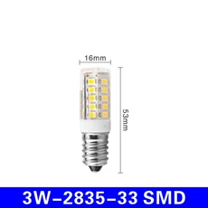 냉장고 모터2개몫 3W E4 LED 전구 램프 220V240V 미니호환 옥수수 빛 2835SMD 360 빔 각도 겐 샹들리에 조, 02 WARM WHITE