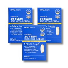 [6중 복합케어]뉴트라제니스 초임계 알티지 오메가3 1000 트리플코어 비타민D 비타민E, 3박스, 30정