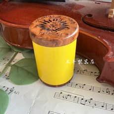 老羊樂器店 義大利 Bogaro & Clemente 圓桶型頂級手工小提琴松香 附磁吸, 1個, 黃色瓶身