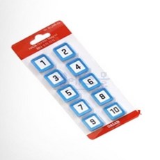 엠에스몰 사각 숫자자석 청색 23MM 11-20 유치원차량자석, 1개