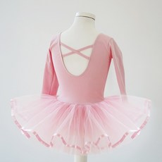 국내 제작 긴팔 유아 아동 발레복 팬티 분리형 부드러운 면스판