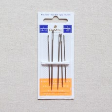 DMC 다너 자수바늘 세트 14-18호(5개 Darner 굵은 울사바늘) 프랑스자수, 1세트
