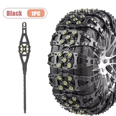 스노우체인자동차 SUV 트럭 겨울용 타이어 체인 미끄럼 방지 설치 간편 안전 운전을 위한 휠 액세서리, 06 Black-1PC