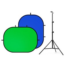 접이식 원터치 크로마키 양면 배경보드, 1개, 모델B (1.5M거치대세트)