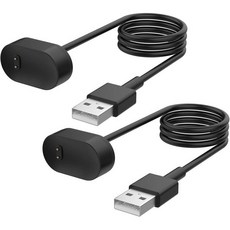어메이즈핏 충전기 충전독 스마트워치 Fitbit Inspire HR 및 Ace 2 스마트워치용 충전 케이블 2팩 교체용 USB 코드 액세서리 3.3피트
