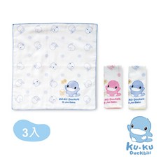 酷咕鴨 紗布手帕-3入