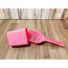 日初 Sunrise 鏟屎將軍-35公分超大長柄貓砂鏟 收集盒 適用大型貓砂盆 多貓 半罩貓砂盆 貓廁所, 1個, 粉色