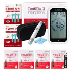 컨피글루G1 혈당측정기 1개+혈당시험지 200매(50매*4개)+란셋칩 200개, 2세트, BGMGS001