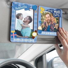 Geelin 4피스 해피 아버지의 날 2025 자동차 바이저 사진 클립 액세서리 그림 장식 아빠 선물 딸 아들의 192450