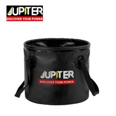 주피터 접이식 물통 20리터 세차버킷 캠핑 자바라 휴대용 낚시 두레박, 블랙, 20L