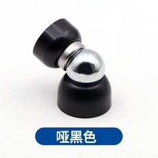 迷你特短型不鏽鋼門吸 強磁矮地吸, 1個, 對珠迷你門吸打孔-黑色