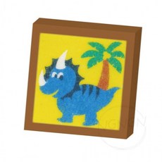 만들기세트 샌드아트액자만들기 트리케라톱스 공룡테마 미술놀이 1세트, 1개, 상세페이지 참조