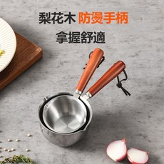 梨花木柄不鏽鋼牛奶鍋 導流口湯鍋 醬汁鍋 副食品鍋, 1個, S410-大