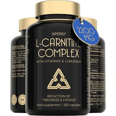 영국 슈퍼셀프 SuperSelf L 카르니틴 2200mg with 비타민 & 크롬 캡슐, 2개, 120정