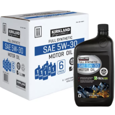 Kirkland Signature 全合成 SAE 5W-30 機油 6瓶組，汽油引擎專用，卓越引擎保護, 6