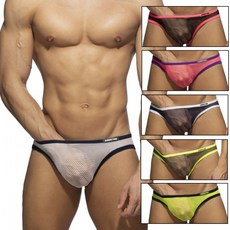 ADDICTED 透明網狀比基尼三角褲 AD 網眼透視感比基尼內褲 派對必備 AD1332, 黑,M