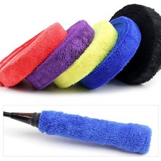 스쿼시그립 핸들 라켓그립 테니스 스쿼시 배드민턴 라켓용 10m 수건 그립 테이프 롤 극세사 오버그립 소재 땀 흡수성 및 통기성 논슬립 랩 너비 3cm （ 퍼플 ） 1팩