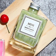 VITO zakka 香水玻璃飲料瓶280ml 極簡果汁咖啡蔬果汁玻璃瓶, 1個, 鋁蓋(2瓶以上出貨)