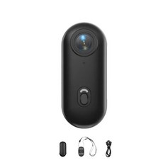 4K 엄지 액션 카메라 WIFI 미니 바디 카메라 1080P 핸즈프리 POV 녹음 작업 여행 애완 동물 산책 수영 사이클링, 검은색, 검은색