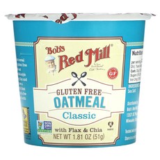 Bob's Red Mill 밥스 레드 밀 오트밀 컵 클래식 51g, 1개
