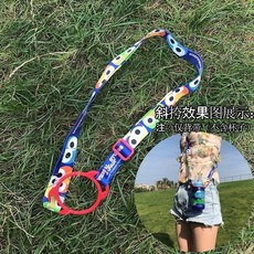 通用水瓶掛繩 斜挎水壺背帶 可調節長度, 1個, 大口適閤水盃保溫盃,紅色