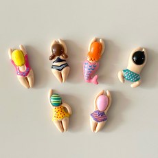 수영하는사람들 자석 냉장고자석 여름 자석 6종