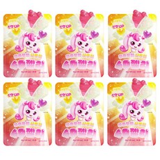 하츄핑의 사우어 4D젤리, 42g, 6개, 포도,복숭아,레몬