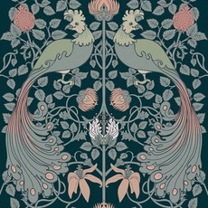 Livelynine 새가 있는 그린 벽지 벗겨서 붙이는 빈티지 꽃무늬 벽 종이 가구용 미리 붙여넣은 앤티크 빅토리안 접촉 용지 44.5 x 198.8cm(17.5 78.8인, 빈티지 새, 17.5" x 78.8"