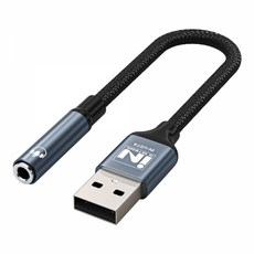 인네트워크 IN-UST4 USB-A to 3.5 스테레오 메탈 사운드카드 사운드카드/PC-FI-외장형, 1개, 선택1